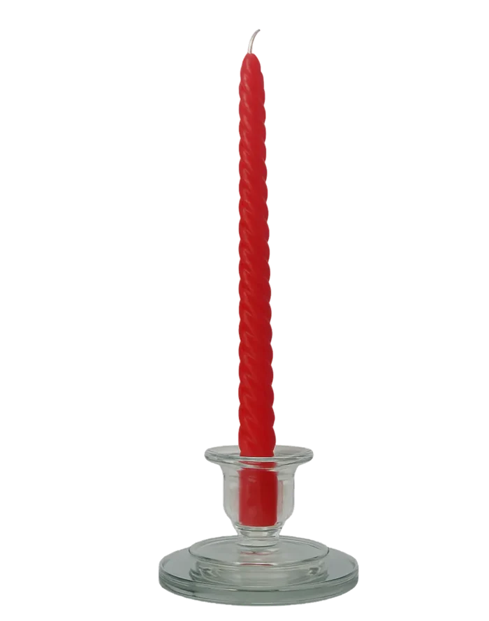 10" Taper Swirl Candles - Case of 24 White