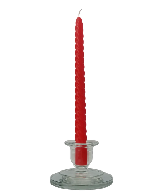 10" Taper Swirl Candles - Case of 24 White