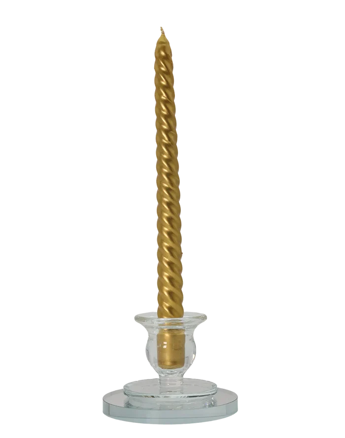 10" Taper Swirl Candles - Case of 24 White