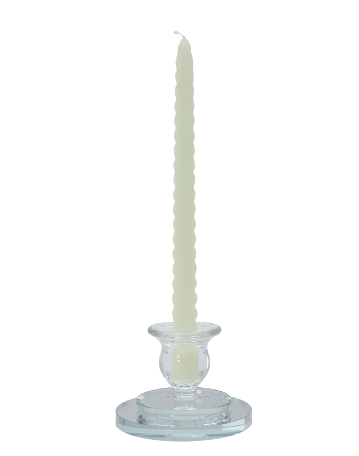 10" Taper Swirl Candles - Case of 24 White