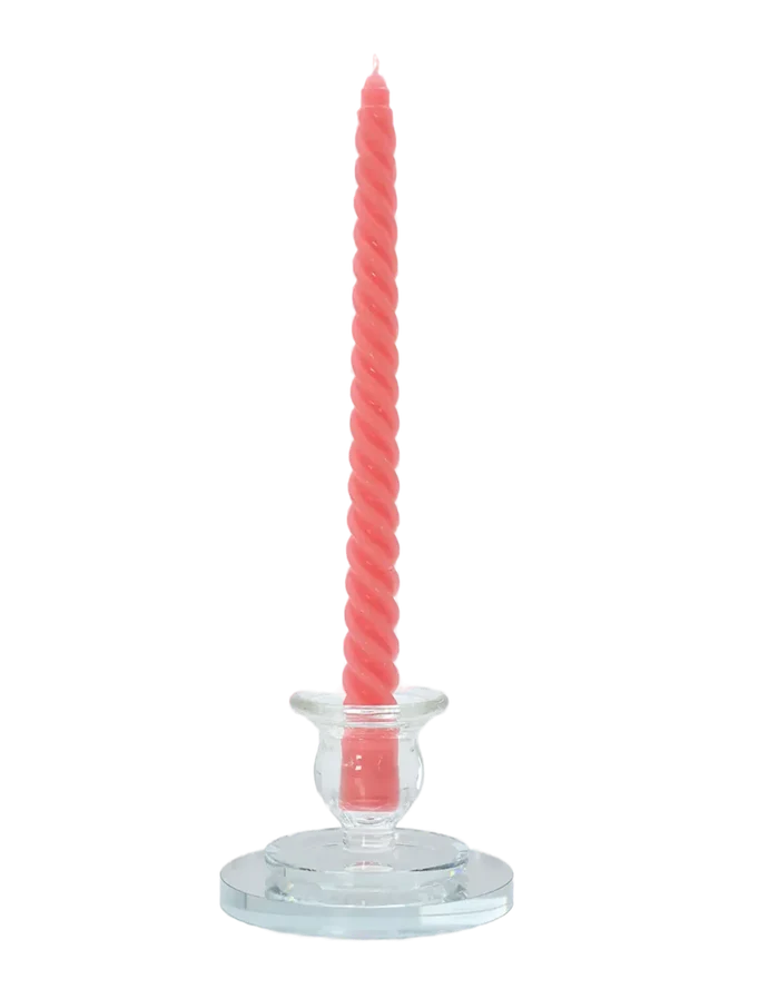 10" Taper Swirl Candles - Case of 24 White