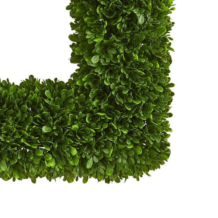 17” Tea Leaf Square Wreath UV Resistant (Indoor / Outdoor) - Ed's Plant Shop