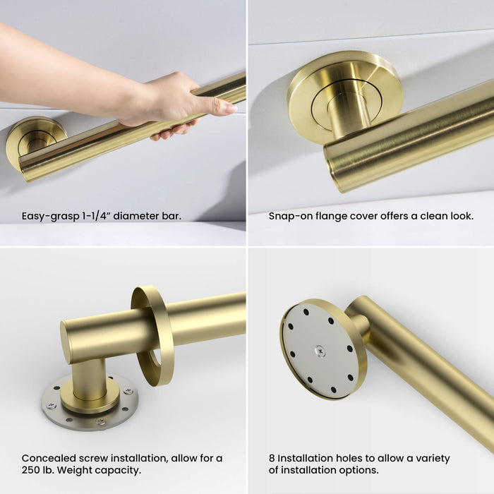 18-Inch Stainless Steel Bathroom Safety Grab Bar – KGB1118