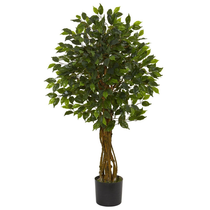 4′ Faux Ficus Tree – UV - Resistant Indoor/Outdoor Décor - Ed's Plant Shop
