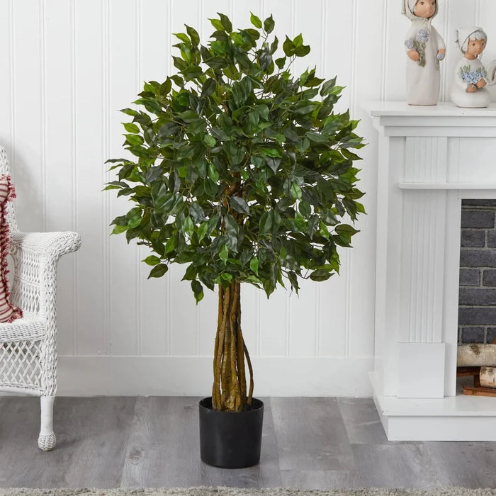 4′ Faux Ficus Tree – UV - Resistant Indoor/Outdoor Décor - Ed's Plant Shop