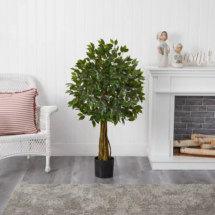 4′ Faux Ficus Tree – UV - Resistant Indoor/Outdoor Décor - Ed's Plant Shop