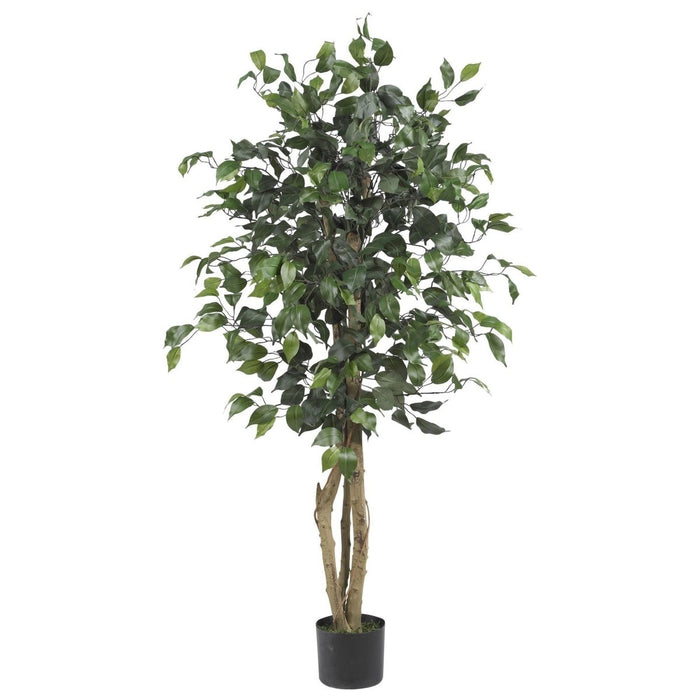 4' Ficus Auriculata Artificial Silk Tree – Lifelike Faux Tree with 504 Leaves - Ed's Plant Shop