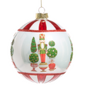 5" Merry Topiary and Nutcracker Ball Ornament