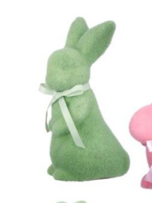 6 - 8.5" Flocked Easter Bunny