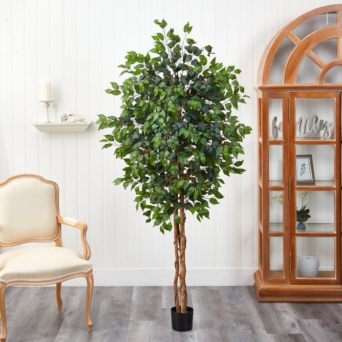 6' Silk Ficus Tree – Lifelike Polyester Indoor Artificial Tree - Ed's Plant Shop