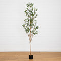 7 - ft Artificial Olive Tree with Natural Trunk - Ed's Plant Shop