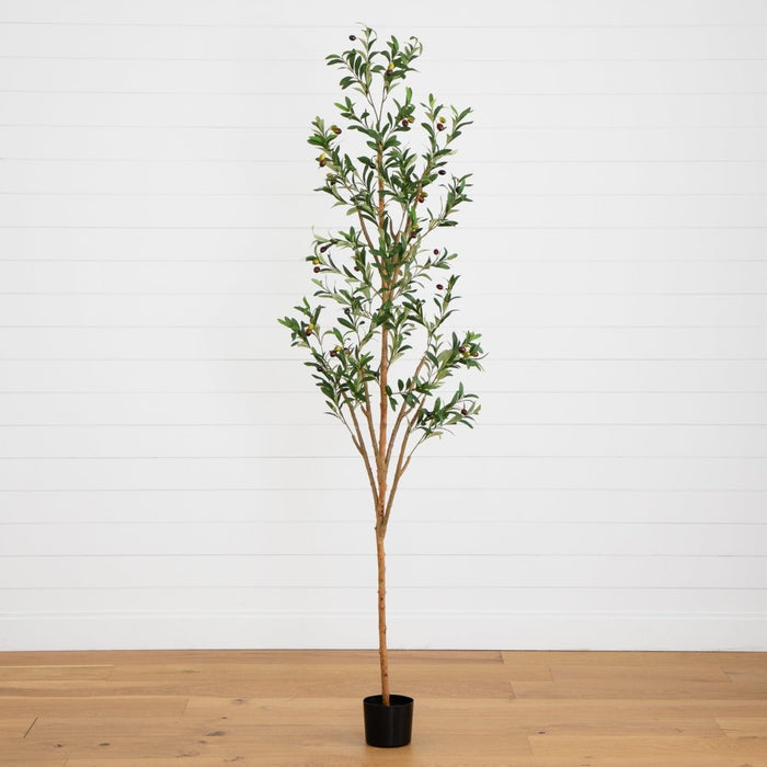 7 - ft Artificial Olive Tree with Natural Trunk - Ed's Plant Shop