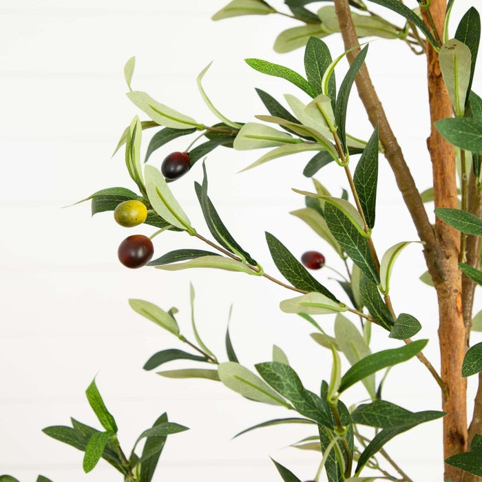 7 - ft Artificial Olive Tree with Natural Trunk - Ed's Plant Shop