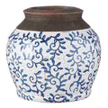 7.5" Blue Transferware Vase