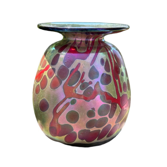 Mini Red Frit Purple Vase