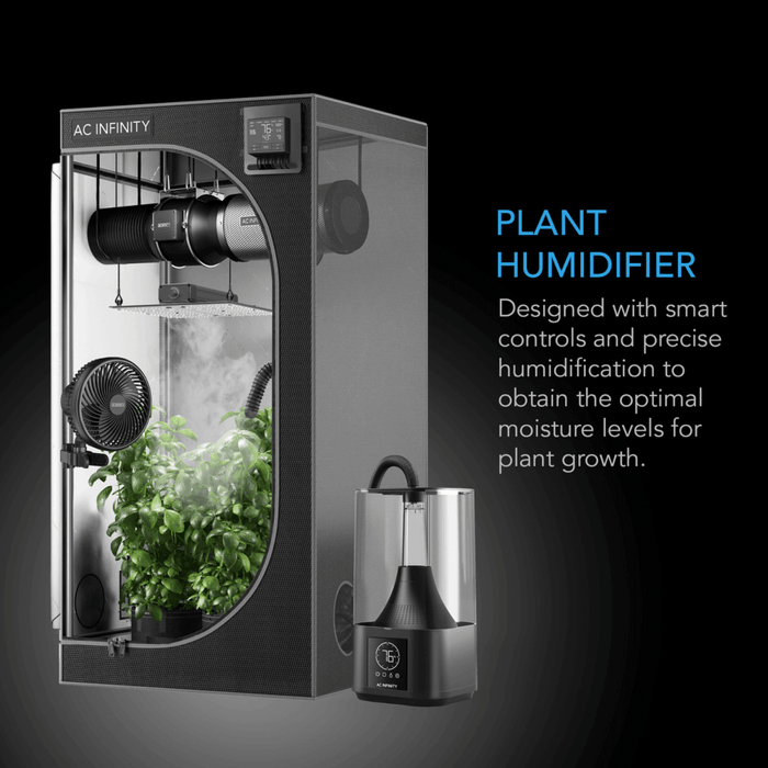 Grow room humidity control using AC Infinity CLOUDFORGE T3 humidifier