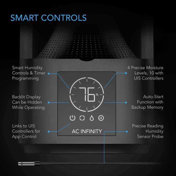 AC Infinity CLOUDFORGE T3 smart humidity controller display