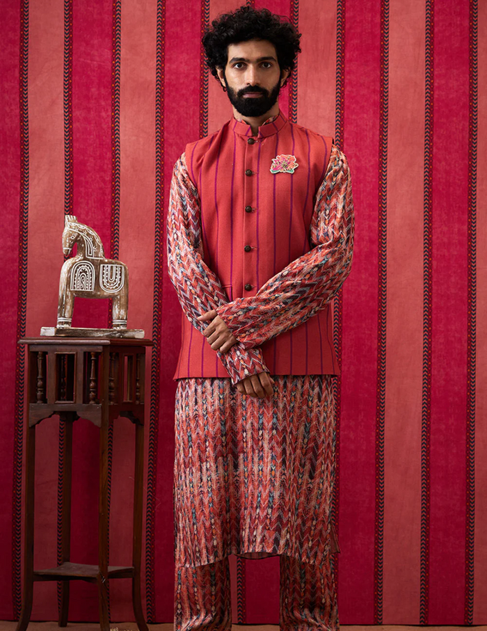 Adah Bundi With Kurta Set