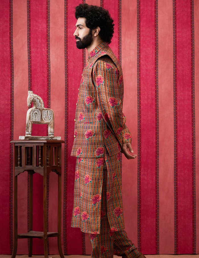 Adah Bundi With Kurta Set