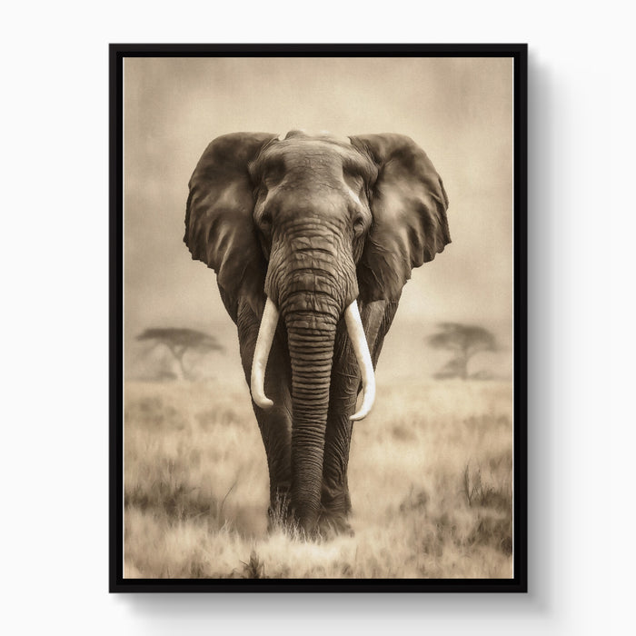 African Lion Standing — african lion standing white studio framed black