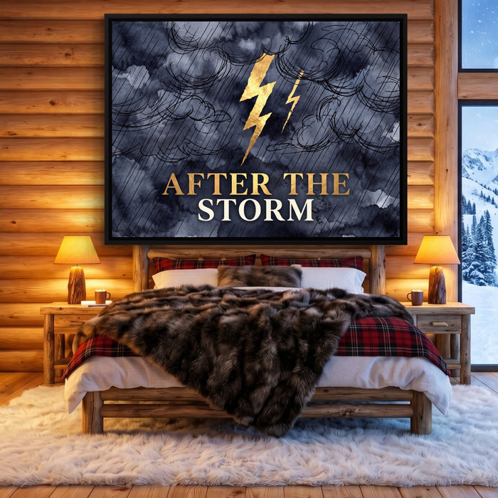 After The Storm — after the storm sq cozy cabin 1land framed black