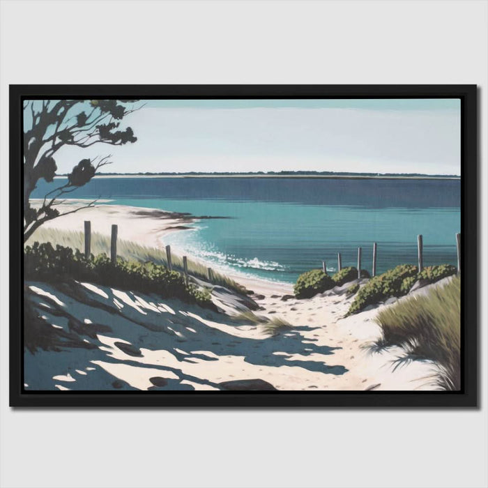 Afternoon Beach - Blue Beach House Canvas Print