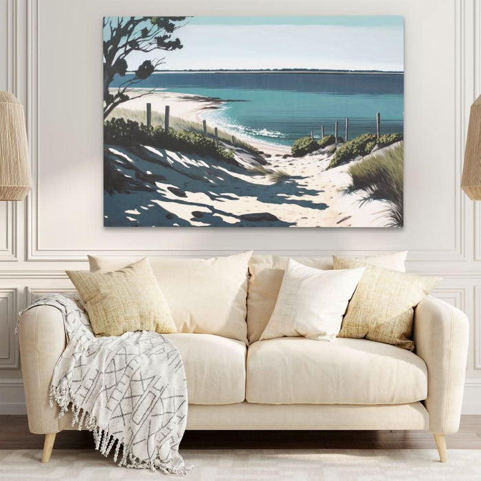 Afternoon Beach - Beach Art for Bathroom