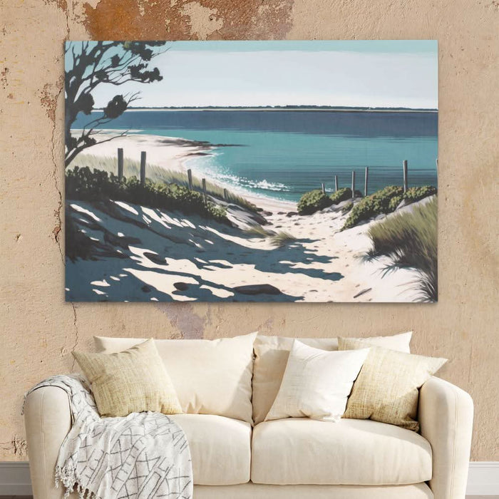Afternoon Beach - Large Minimalist Canvas Print