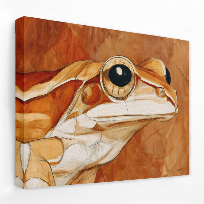 Albino Frog Nouveau canvas wall art