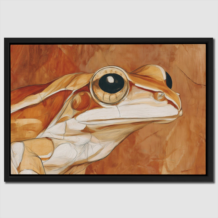 Albino Frog Nouveau canvas wall art, room view