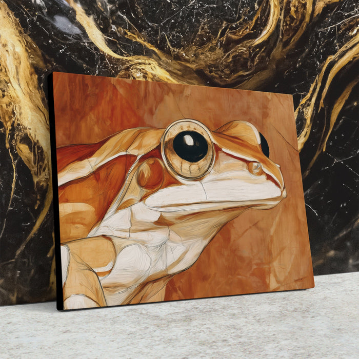 Albino Frog Nouveau canvas wall art, room view