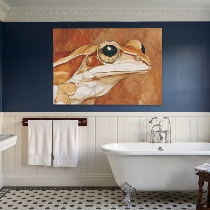 Albino Frog Nouveau canvas wall art, room view