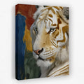 Albino Tiger Form canvas wall art
