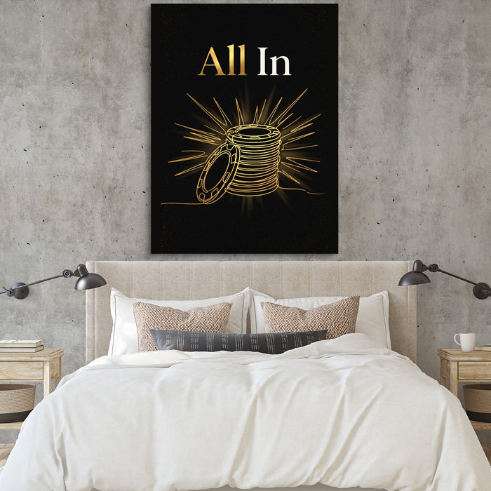 All In Poker Chips — all in poker chips sq bedroom cement wall 1port flush print