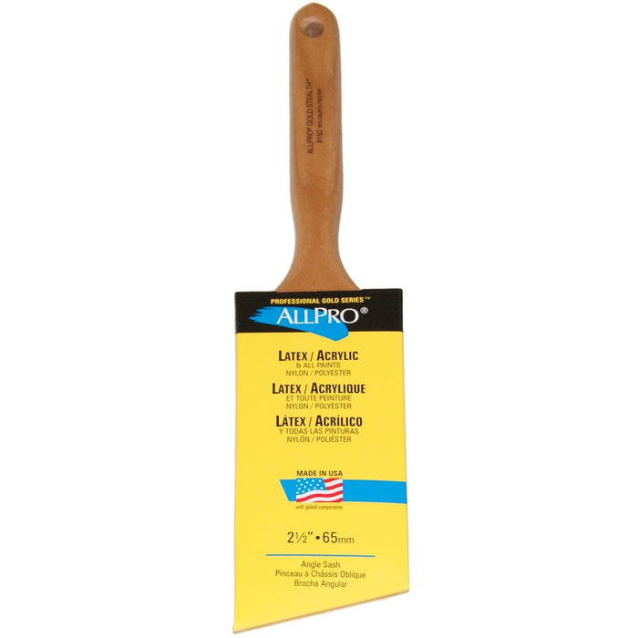 2.5" ALLPRO Gold Stealth Paint Brush, available at Anderson Paint in Ann Arbor, MI.