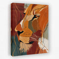 Amber Lion Ascending canvas wall art
