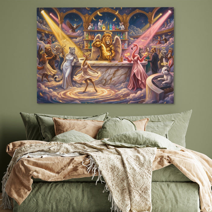 Angels Night Club canvas wall art, room view
