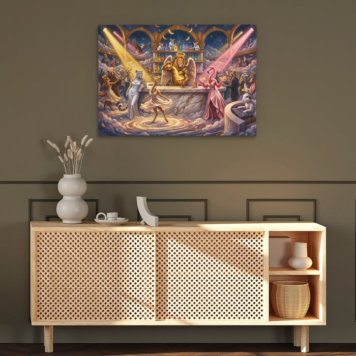 Angels Night Club canvas wall art, room view