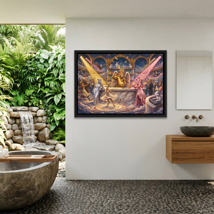 Angels Night Club canvas wall art, room view