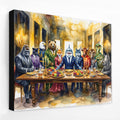 Animals Last Supper canvas wall art