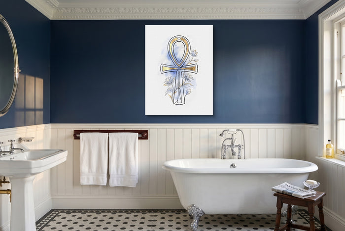 Ankh Golden Lotus — ankh golden lotus small bathroom interior 2 1port flush print