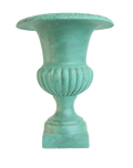Antique Verdigras Roman Fiberglass Urn - 19"H