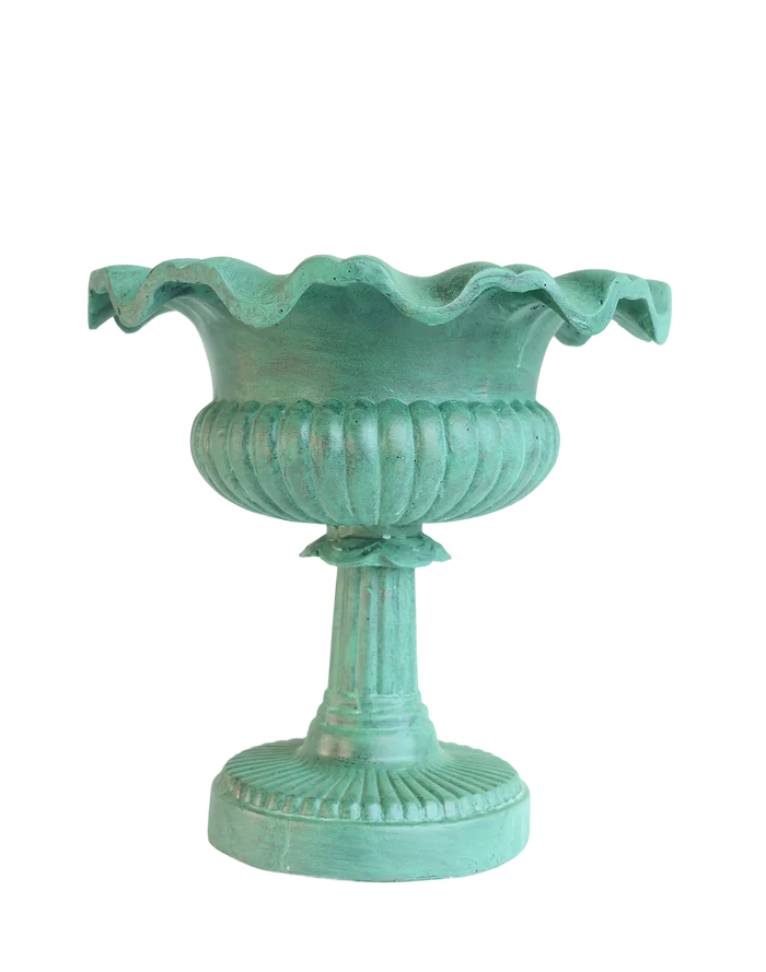 Antique Verdigras Urn- 15"H
