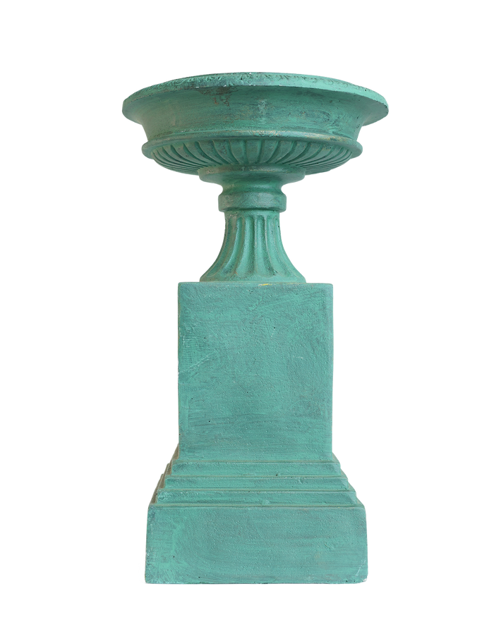 Antique Verdigras Valmont Urn-14"H Green