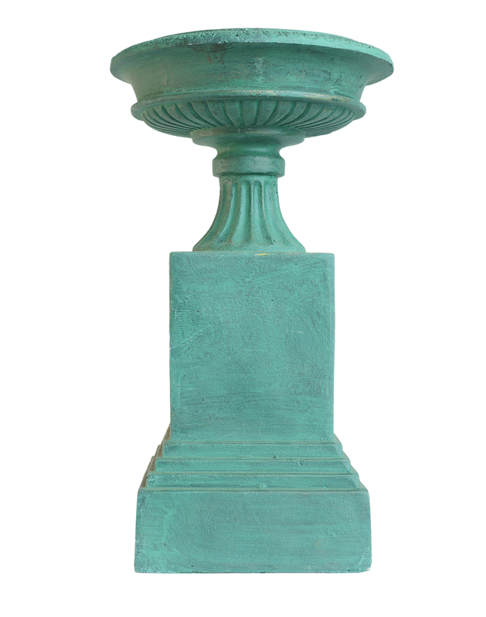 Antique Verdigras Valmont Urn-17"H