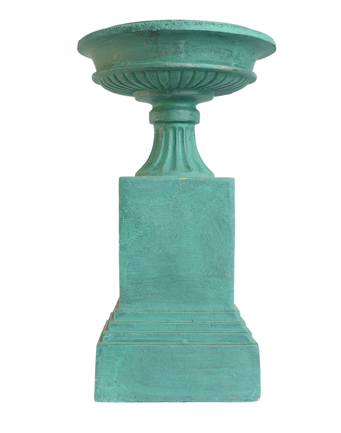 Antique Verdigras Valmont Urn-17"H