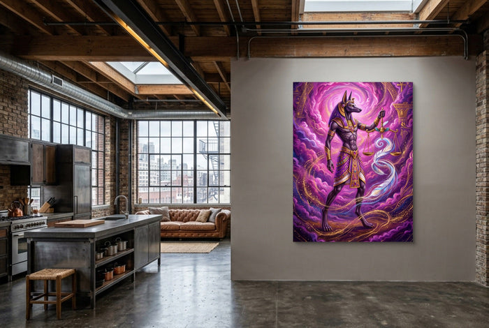 Anubis's Violet Balance - Luxury Wall Art