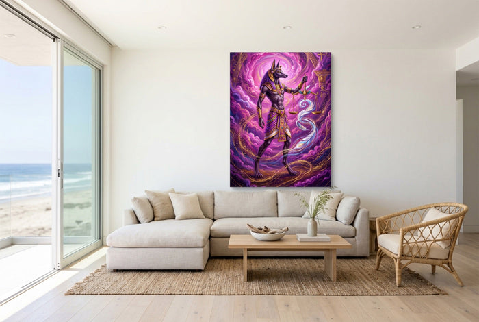 Anubis's Violet Balance - Luxury Wall Art