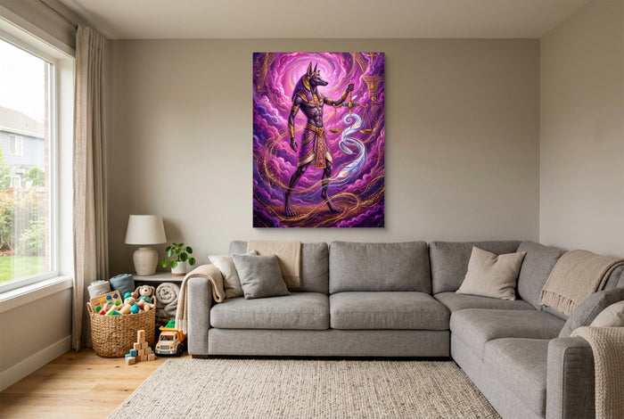Anubis's Violet Balance - Luxury Wall Art