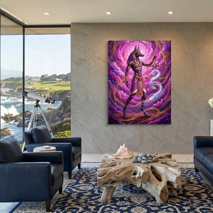 Anubis's Violet Balance - Luxury Wall Art